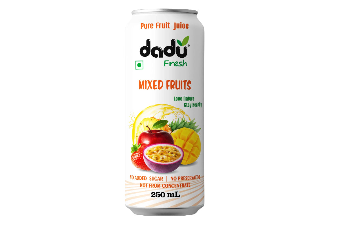 Juice | Mixed Fruit Juice – No Added Sugar, No Preservatives & No Concentrate – Dadu Fresh – 250ml