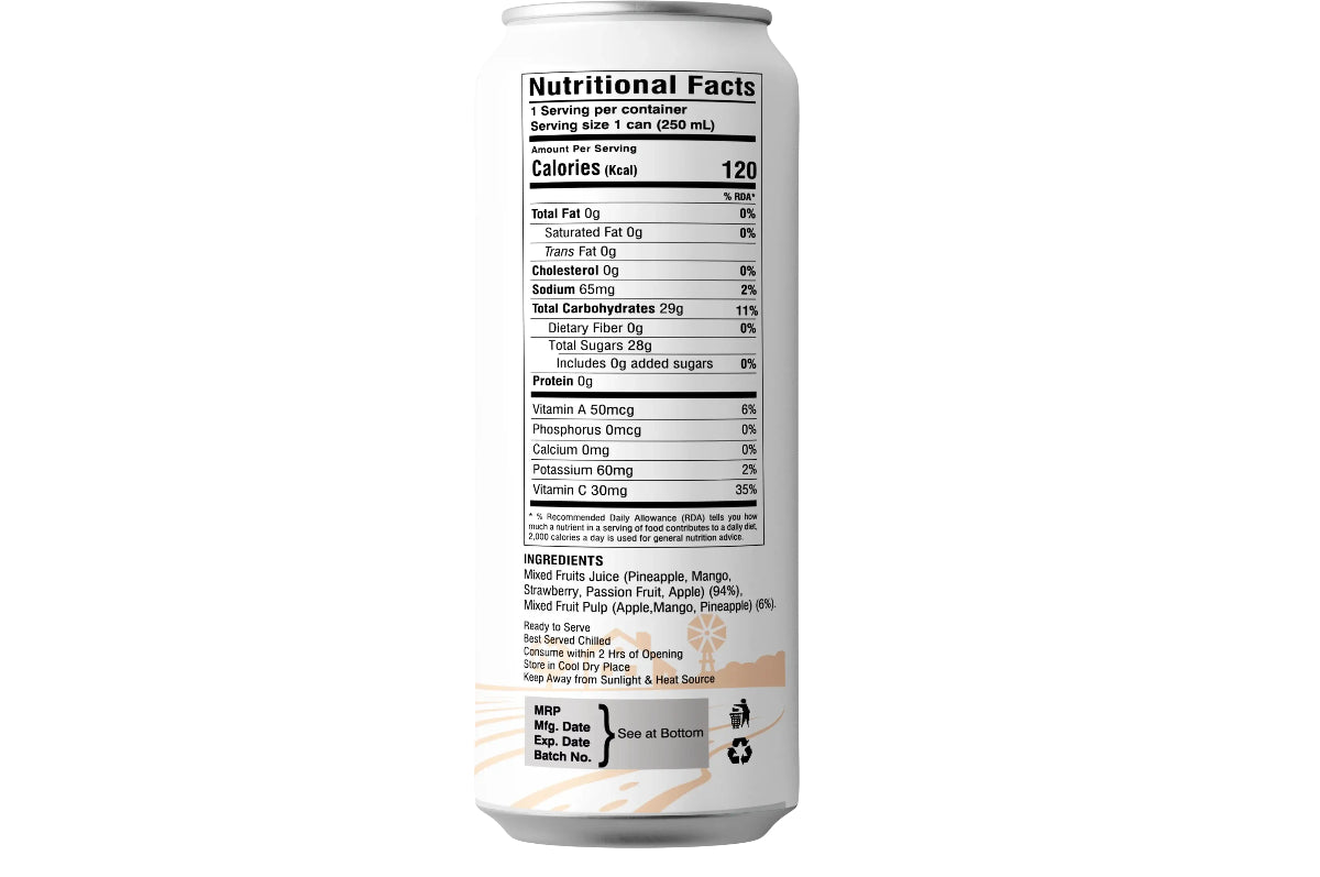 Juice | Mixed Fruit Juice – No Added Sugar, No Preservatives & No Concentrate – Dadu Fresh – 250ml