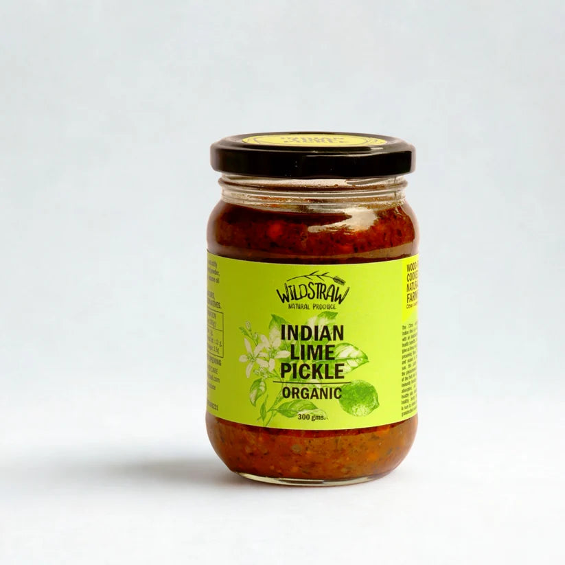 Pickle | Indian Lime Pickle -Made with Sun-Cured Indian limes-Boosts immunity and Aids Iron absorption
- No added Vinegar, Sugar or Preservativess– Wildstraw – 300gm