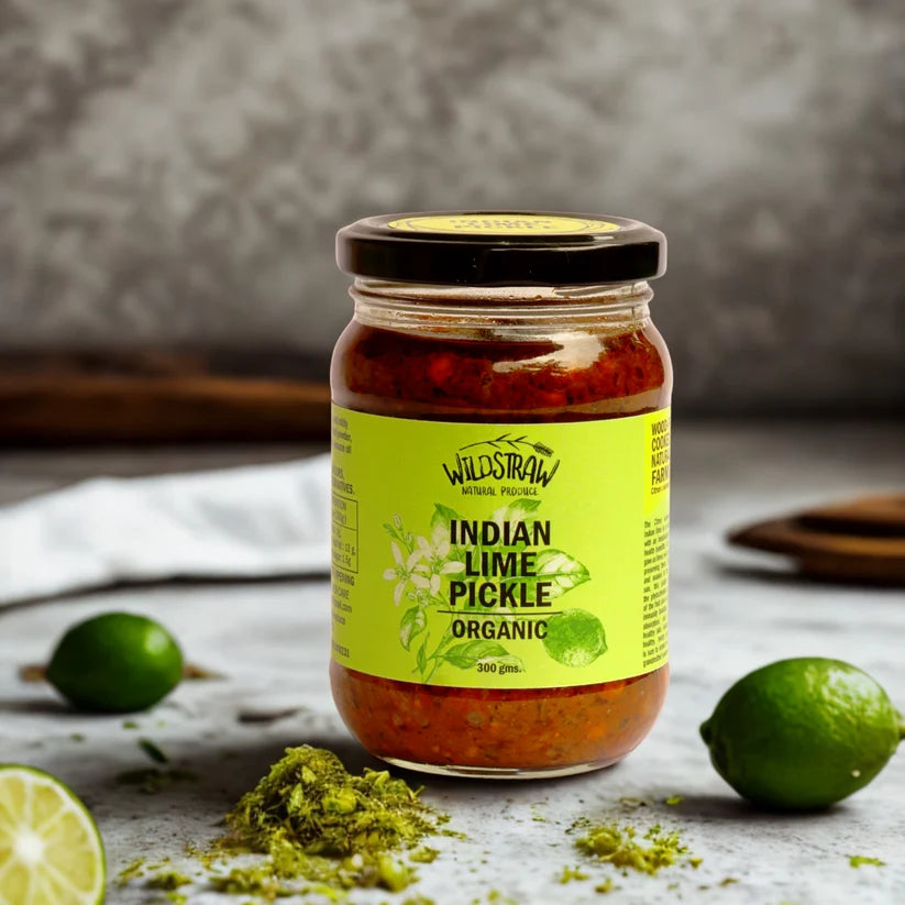 Pickle | Indian Lime Pickle -Made with Sun-Cured Indian limes-Boosts immunity and Aids Iron absorption
- No added Vinegar, Sugar or Preservativess– Wildstraw – 300gm