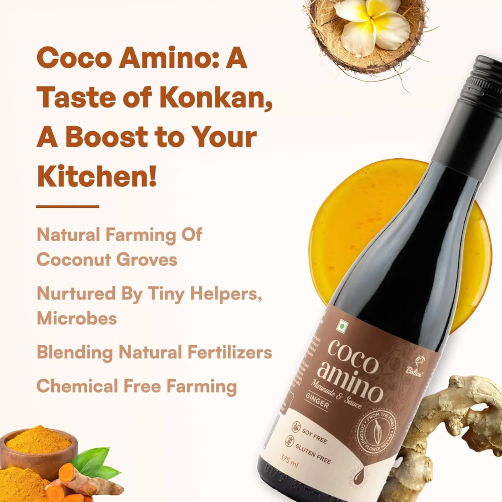 Coco Amino | Marinade & Sauce (ginger) – Gluten Free & Soy Free – Balion – 375ml
