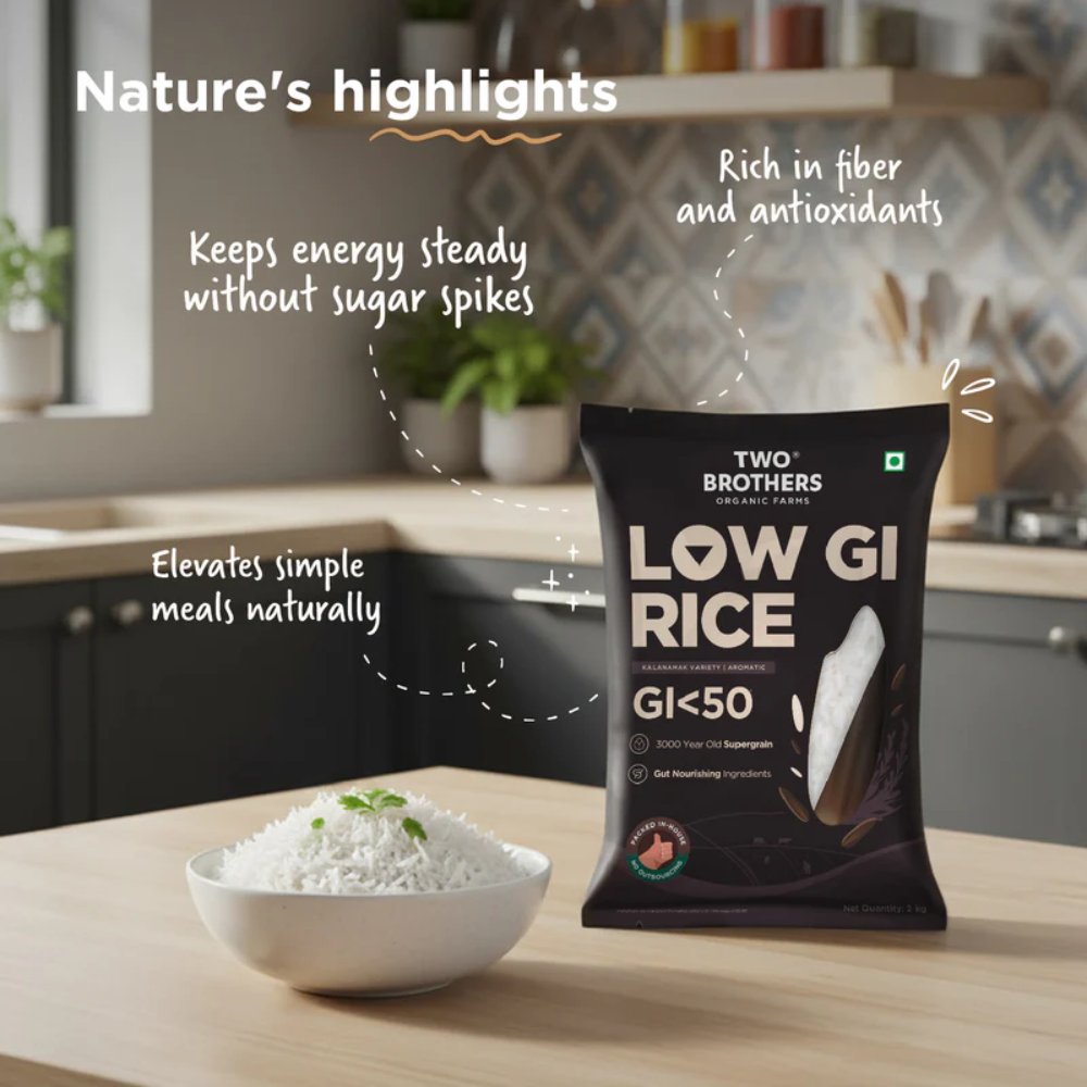 Rice-Low GI Rice | Kalanamak Variety| Aromatic Rice- Two Brother-2000gm