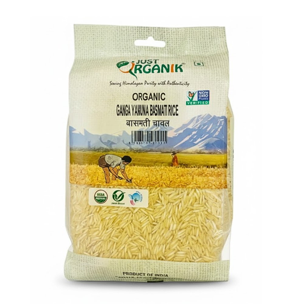 Rice | Ganga Yamuna Basmati Rice - Just Organik - 1000gm