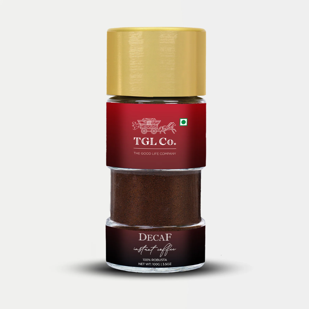 Coffee | Decaf Premium Instant Coffee - 100% Robusta (No Caffeine)-TGL Co-100gm