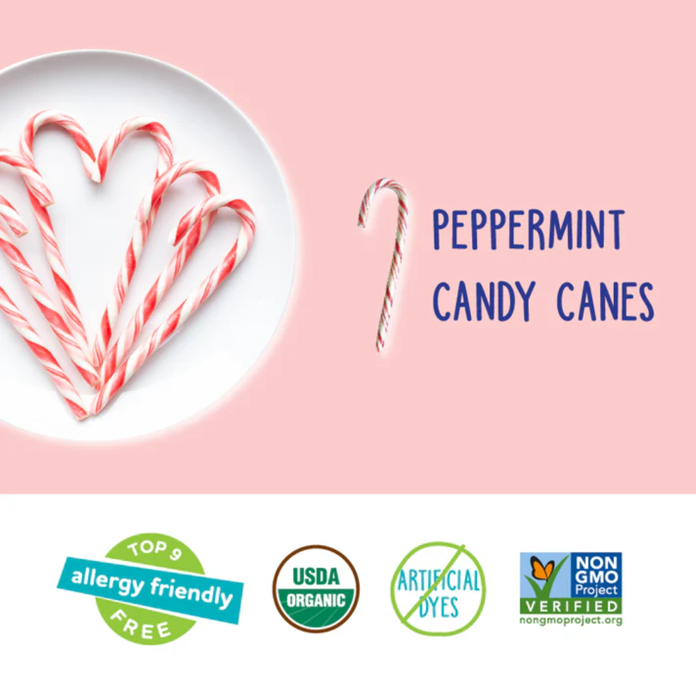 Candy | Candy Canes - USDA Organic - Vegan, Gluten Free, Non GMO & No High Fructose Corn Syrup Or No Artificial Dyes - Yum Earth - 140gm