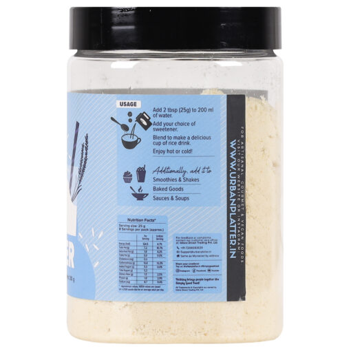 Rice Drink Powder | Ideal For Blending, Drinking, Cooking And Baking - Plant Based - Dairy Free, Lactose Free & No Added Sugar - Urban Platter - 200gm