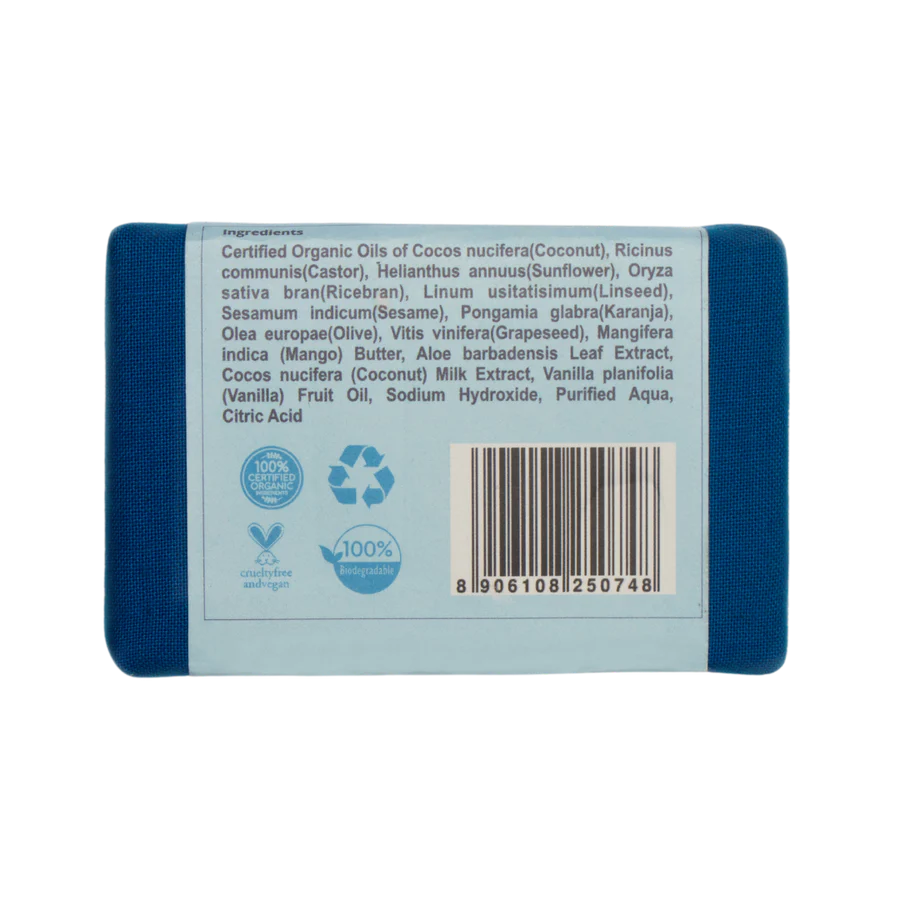 Oil Soap - Vanilla Enriched With Jojoba - Coconut Milk - Rustic Art - 100gm