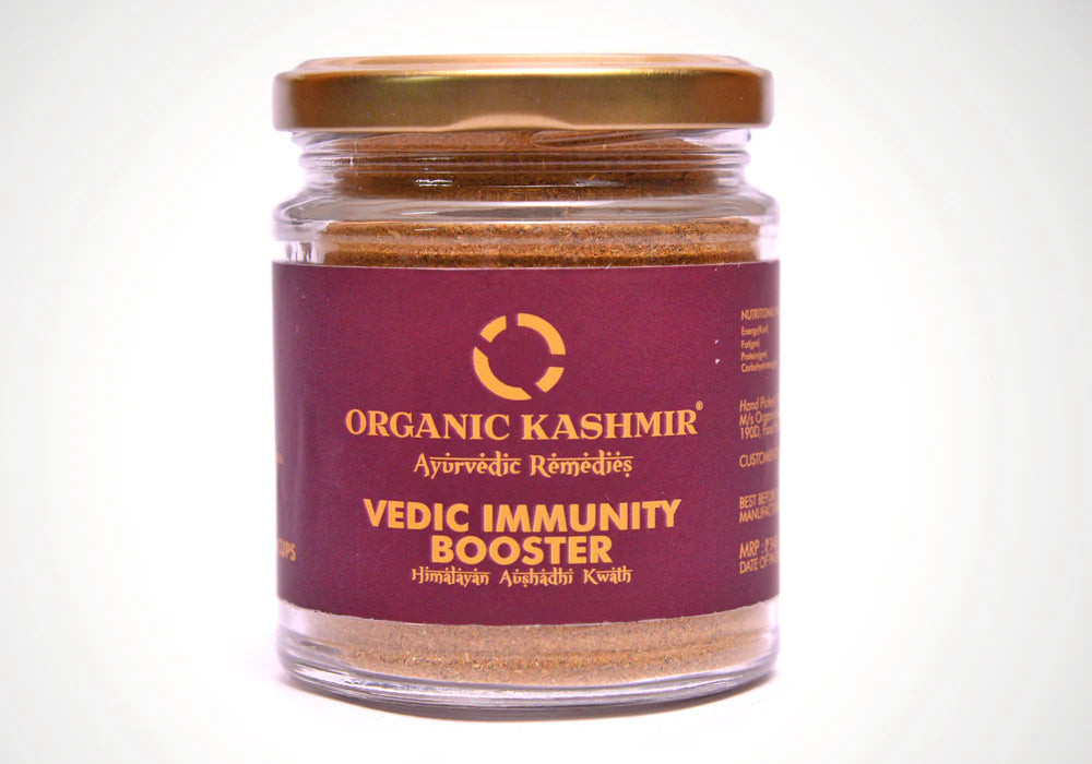 Vedic Immunity Booster | Himalayan Aushadhi Kwath - Strengthens Lungs, Kidney, Liver & Treats Throat Infection And Mucus - Organic Kashmir - 90gm