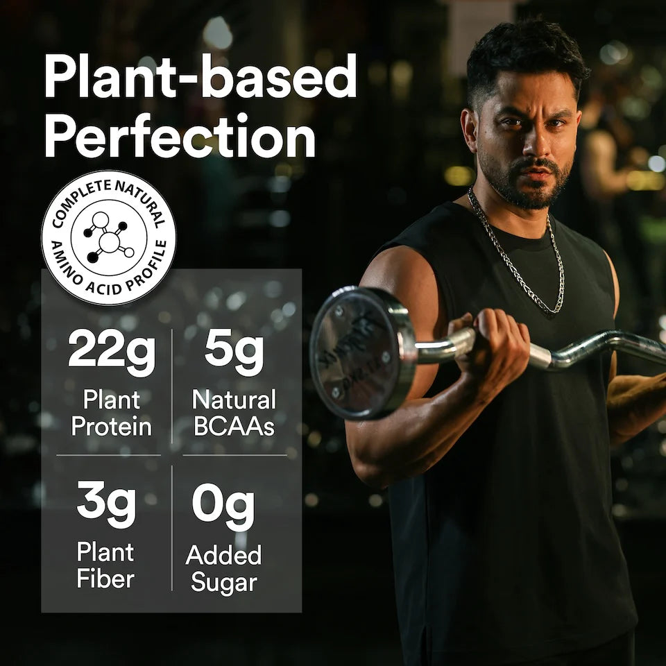 Protein Powder | Plant Protein - Belgian Dark Chocolate – 22gm Plant Protein – Vegan, Gluten Free, Dairy Free & Non GMO – Wellbeing Nutrition – (15 Serving) – 500gm