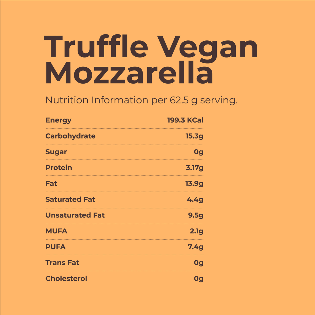 Mozzarella Cheese | Truffle - Plant Based - Vegan, Gluten Free, Soy Free, Dairy Free, Trans Fat Free &  No Added Sugar - One Good Veganarke - 250gm