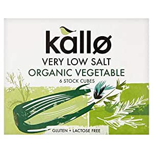 Very Low Salt Vegetable Stock Cubes – Vegan, Gluten Free & Lactose Free – Kallo Organic – 6 Cubes