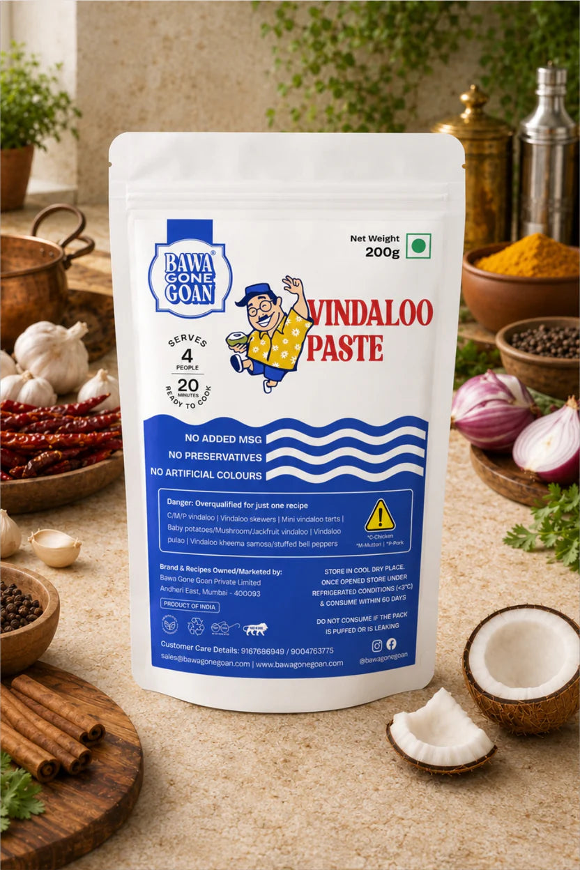 Paste | Vindaloo Curry (Marinade Paste) - Ready To Cook Paste -No preservatives, No Artificial Flavours, - Bawa Gone Goan - 200gm