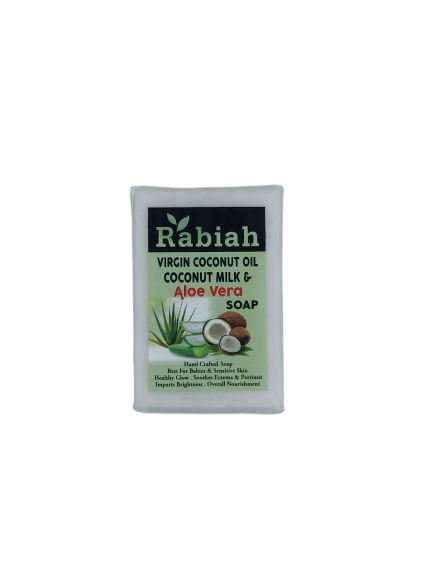 Soap | Aloe Vera (Virgin Coconut Oil & Coconut Milk) – Rabiah – 100gm