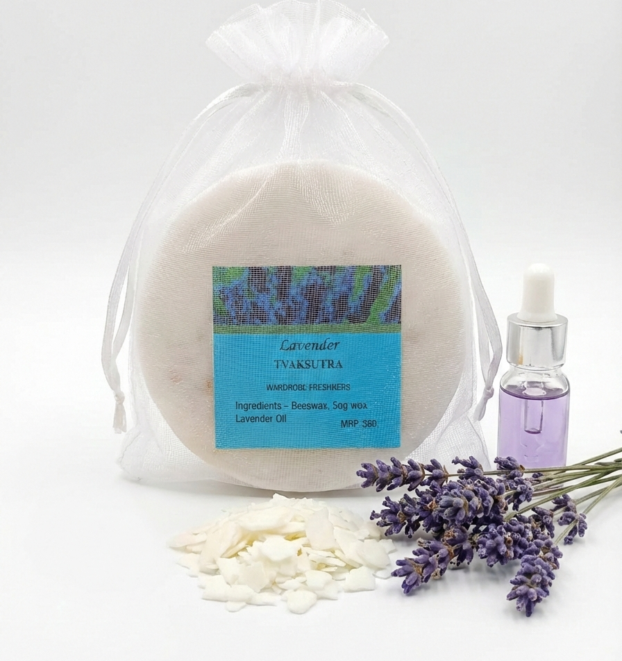 Wardrobe Freshener - Lavender - Long Lasting Freshness-Odor Neutralizer & Fabric Scents- Crisp & Clean Aroma- Tvaksutra