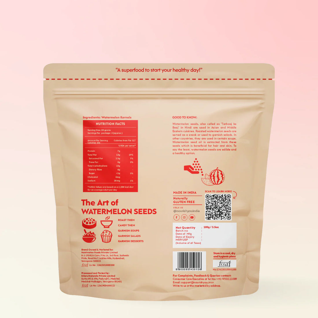 Watermelon Seeds - Nourish You - 250gm