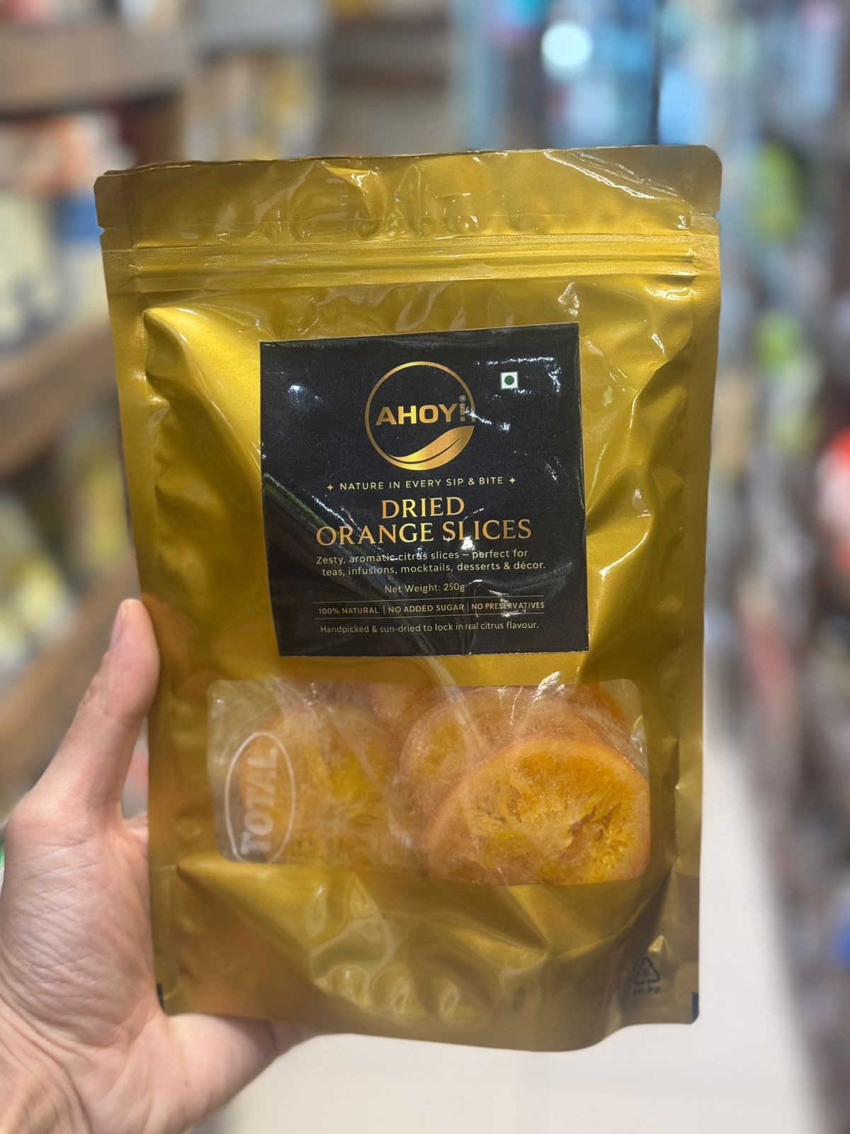 Dried Orange Slices - Zesty & Aromatic - No Added Sugar - Ahoy - 250gm