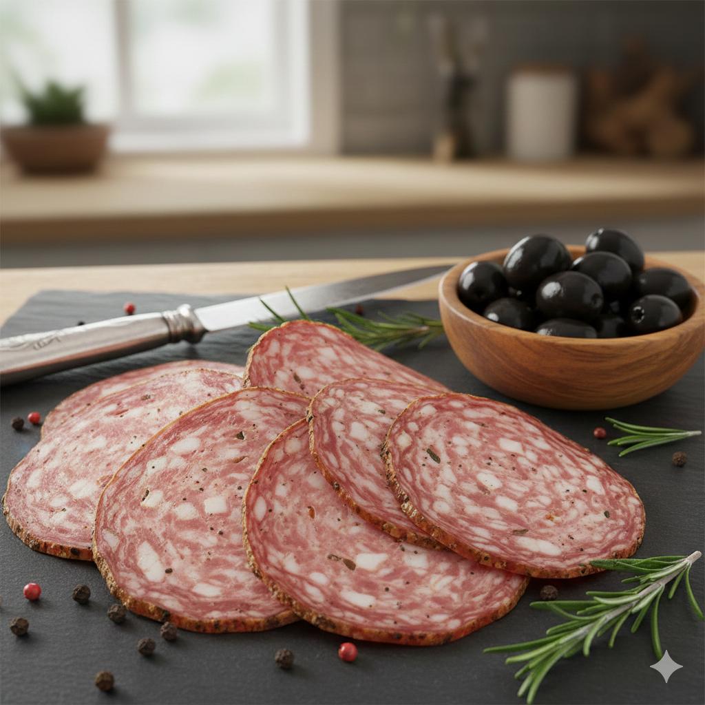 Turkey Salami - Fresh - No Antibiotics And Hormone Free – No Fillers, No Gums, No Nitrates & Binder Using Fat Only – 250gm