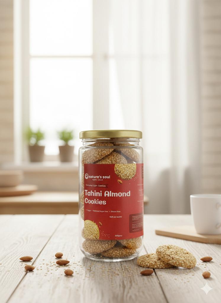 Cookies | Tahini Almond - Vegan, Gluten Free & Refined Sugar Free - Nature&