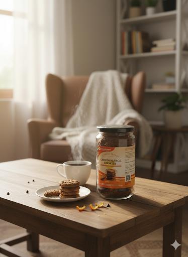 Choco Orange Cookies | Everyday Delight - Vegan, Gluten Free, Refined Sugar Free, No Stabilizers, No Emulsifiers, No Artificial Flavors & No Preservatives - Nature&