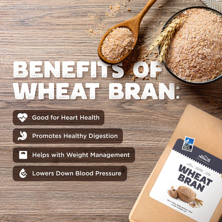 Wheat Bran | Unprocessed - Unbleached - Unadulterated - 16.1% Protein - Natural - Vegan, Gluten Free, No Preservatives, Non Gmo & Chemical Free - Raw Himalayas - 1000gm