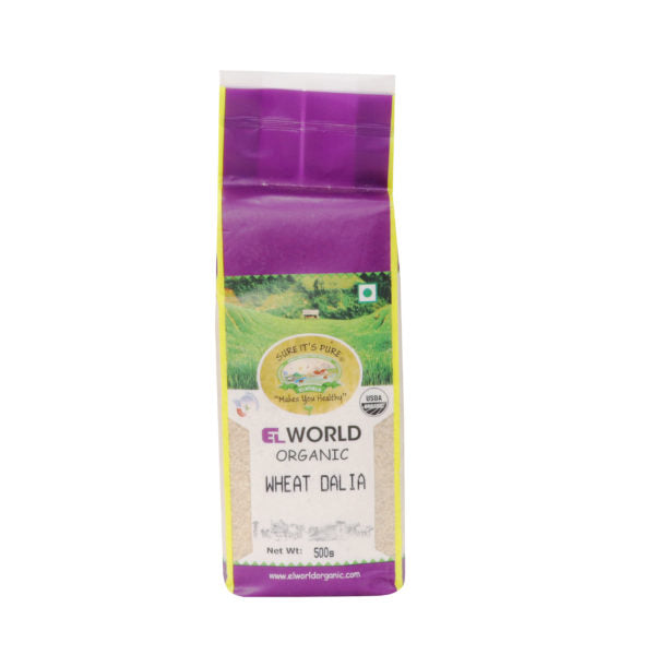 Wheat Dalia (Broken Wheat) - Elworld Organic - 500gm