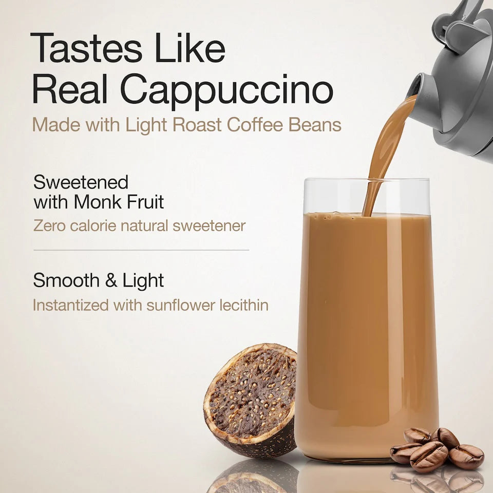 Protein Powder | Whey Protein Isolate + Concentrate 24g (Cappuccino) - Gluten Free, No Gums, Thickner & No Artificial Flavours And Sweetners - Wellbeing Nutrition - 1000gm