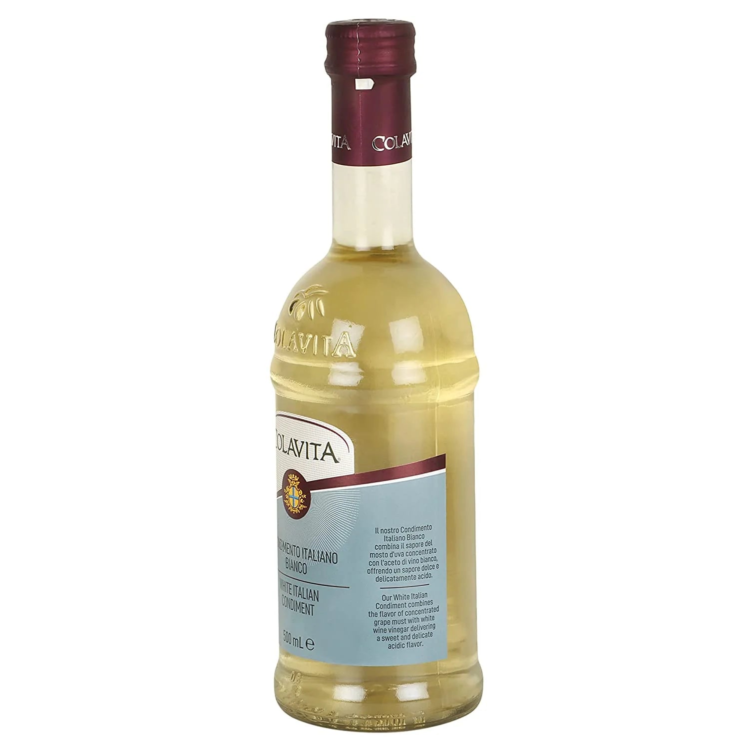 White Italian Condiment Balsamic Vinegar - Italy Origin - Colavita - 500ml