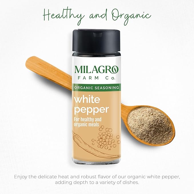 Pepper Powder | White Pepper - Organic & Healthy Meals – Organic – Additive Free & No Preservatives – Milagro Farm Co. – 90gm