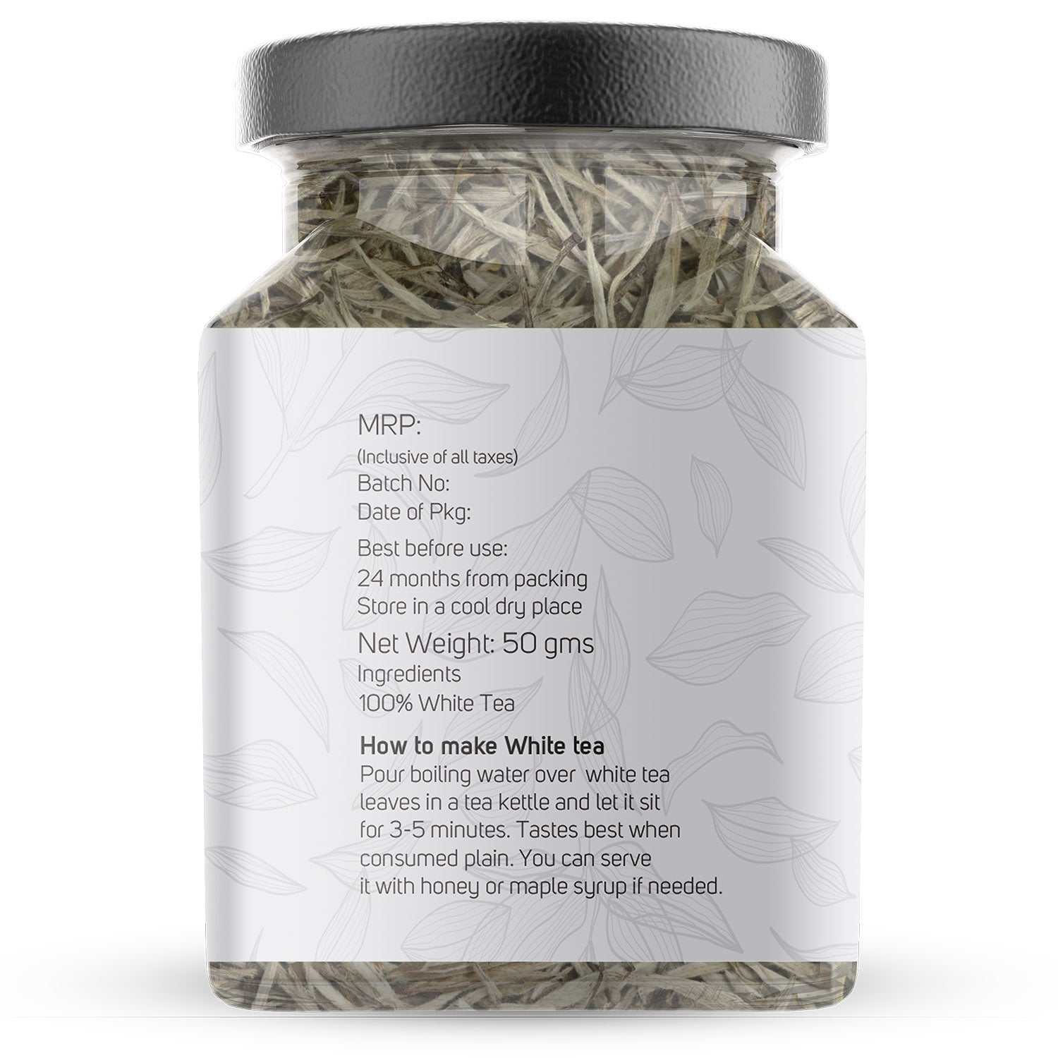 White Tea leaves – Organic - Indian - Rich in Anti-oxidants & Helps in Weight Loss - Looms And Weaves – 50gm