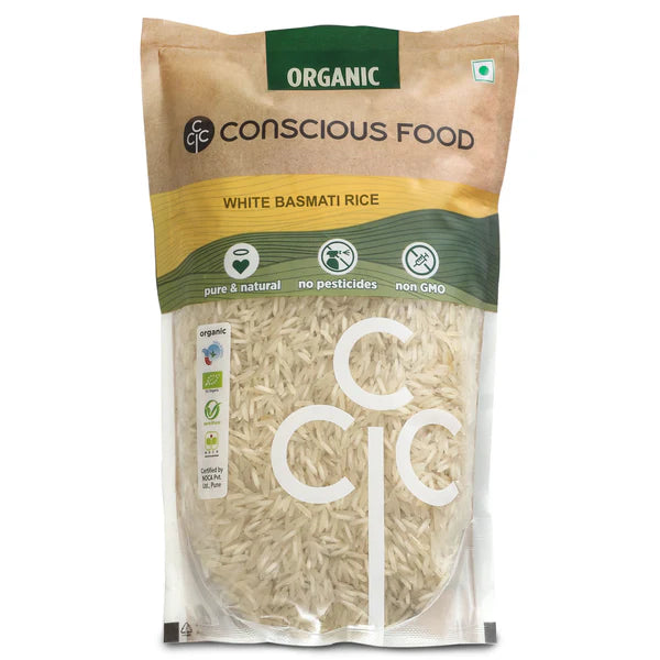 Rice | White Basmati Rice – Natural - Conscious Food – 1000gm