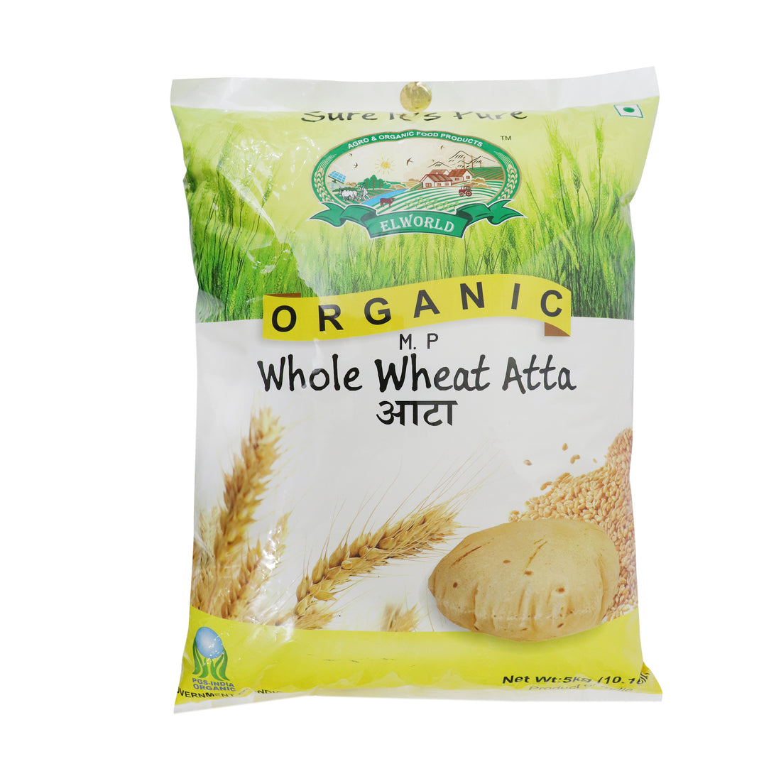 Whole Wheat Flour (M.P) - Organic - Indian – Elworld Organic – 5000gm