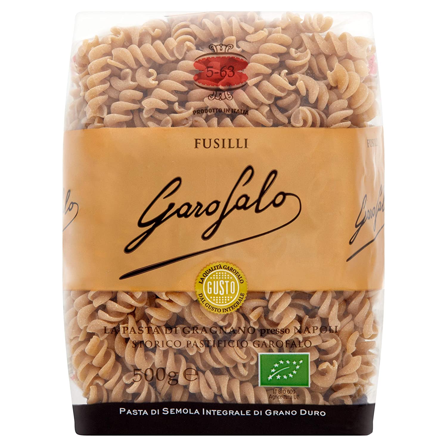 Pasta | (Whole Wheat Fusilli) - Organic - Garofalo - 500gm