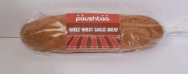 Bread | Whole Wheat Garlic Bread - No Bread Improver, Emulsifiers, Stabiliser, No Preservatives & No Flavour Enhancer Or No Refined Sugar - Paushtaa - 300gm