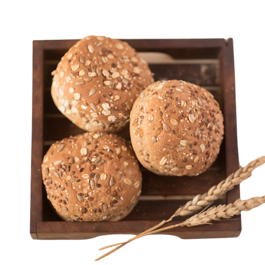 Burger Bun | Whole Wheat Sesame Buns - Vegan, No Bread Improver, Emulsifiers, Stabiliser, No Preservatives & No Flavour Enhancer Or No Refined Sugar - Paushtaa - 400gm