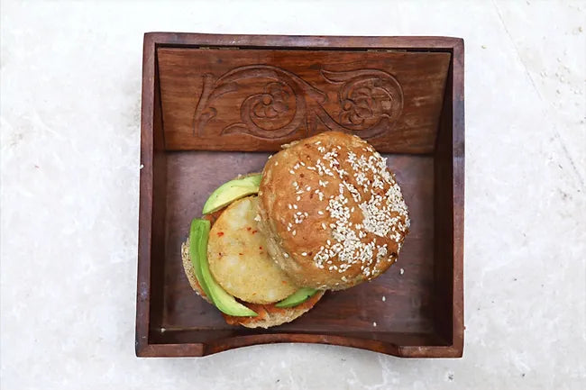 Burger Bun | Whole Wheat Sesame Buns - Vegan, No Bread Improver, Emulsifiers, Stabiliser, No Preservatives & No Flavour Enhancer Or No Refined Sugar - Paushtaa - 400gm