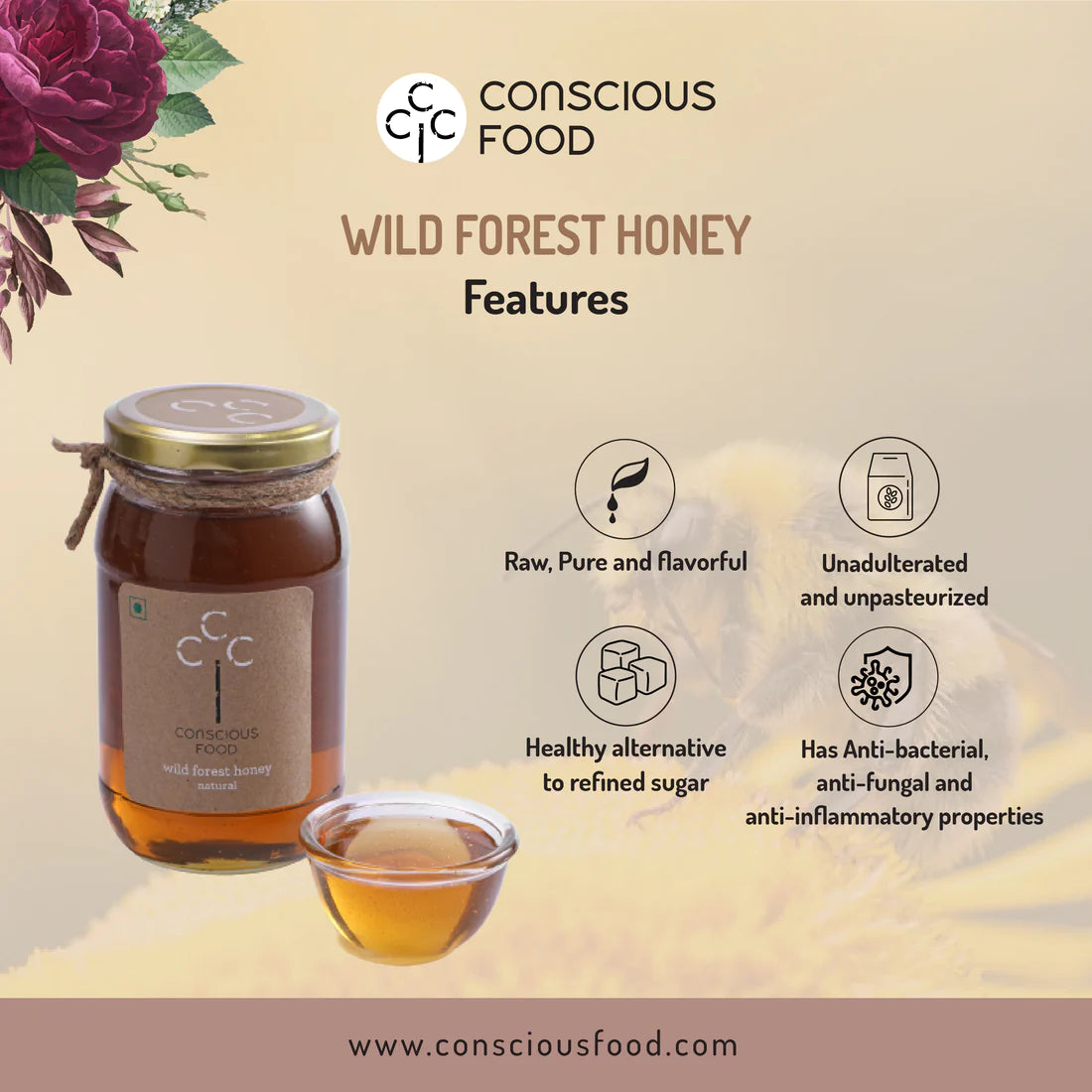 Wild Forest Honey - Conscious Food - 500gm