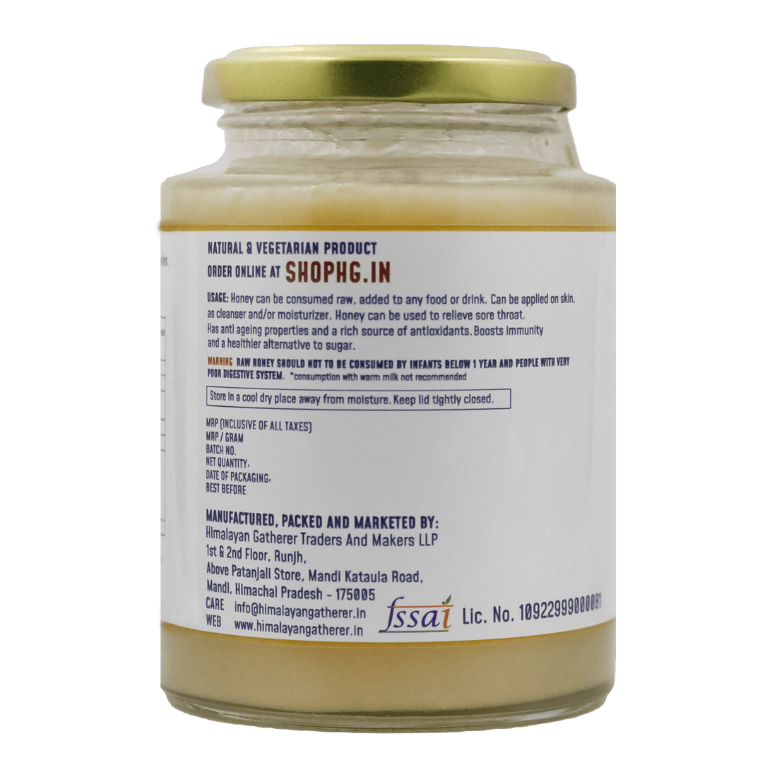 Honey | White (Winter) - Himalayan Gatherer – 450gm