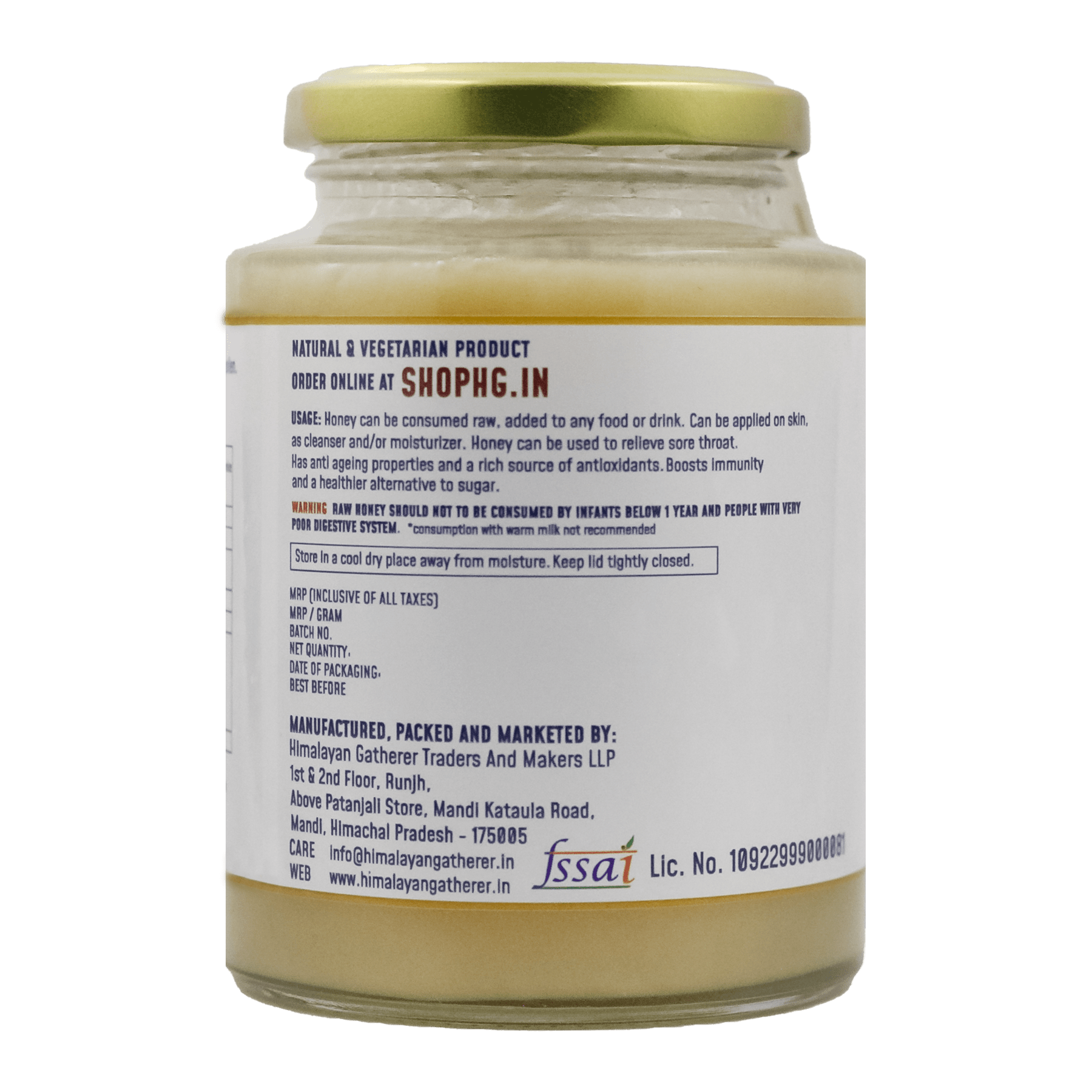 Honey | White (Winter) - Himalayan Gatherer – 450gm
