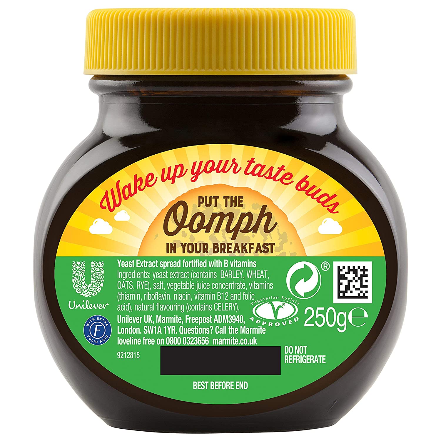 Yeast Extract Spread - Vegan, Dairy Free, Egg Free & Rich In Vitamin B - Marmite - 125gm