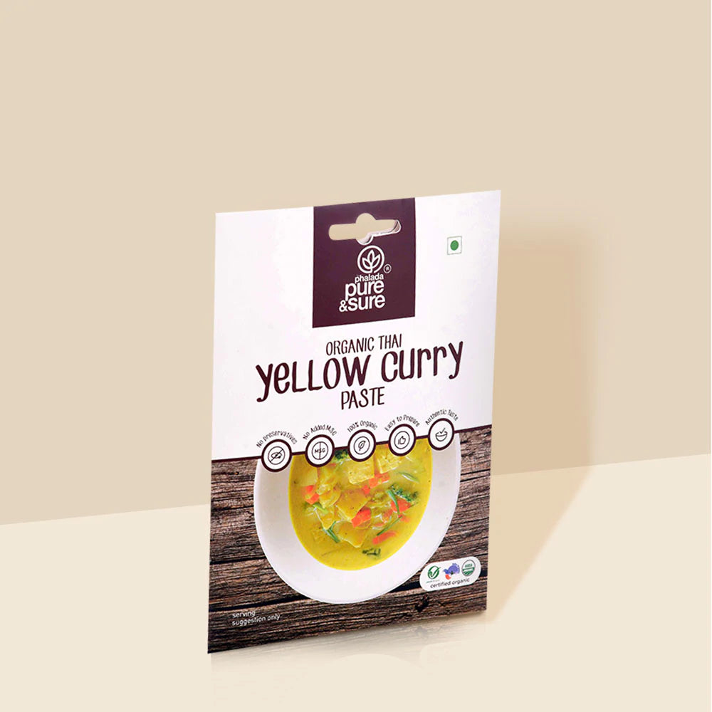 Yellow Curry Paste - Organic – Indian – No Added MSG – Pure and Sure - 50gm
