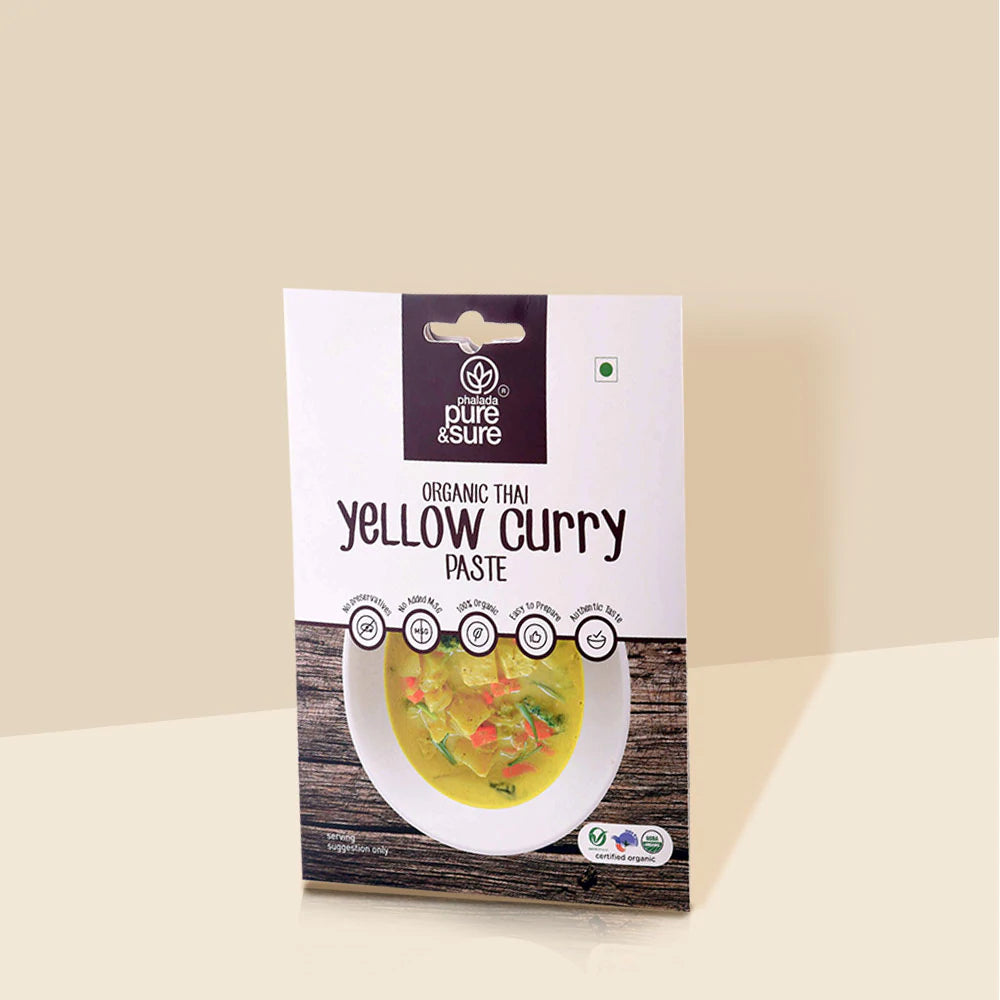 Yellow Curry Paste - Organic – Indian – No Added MSG – Pure and Sure - 50gm