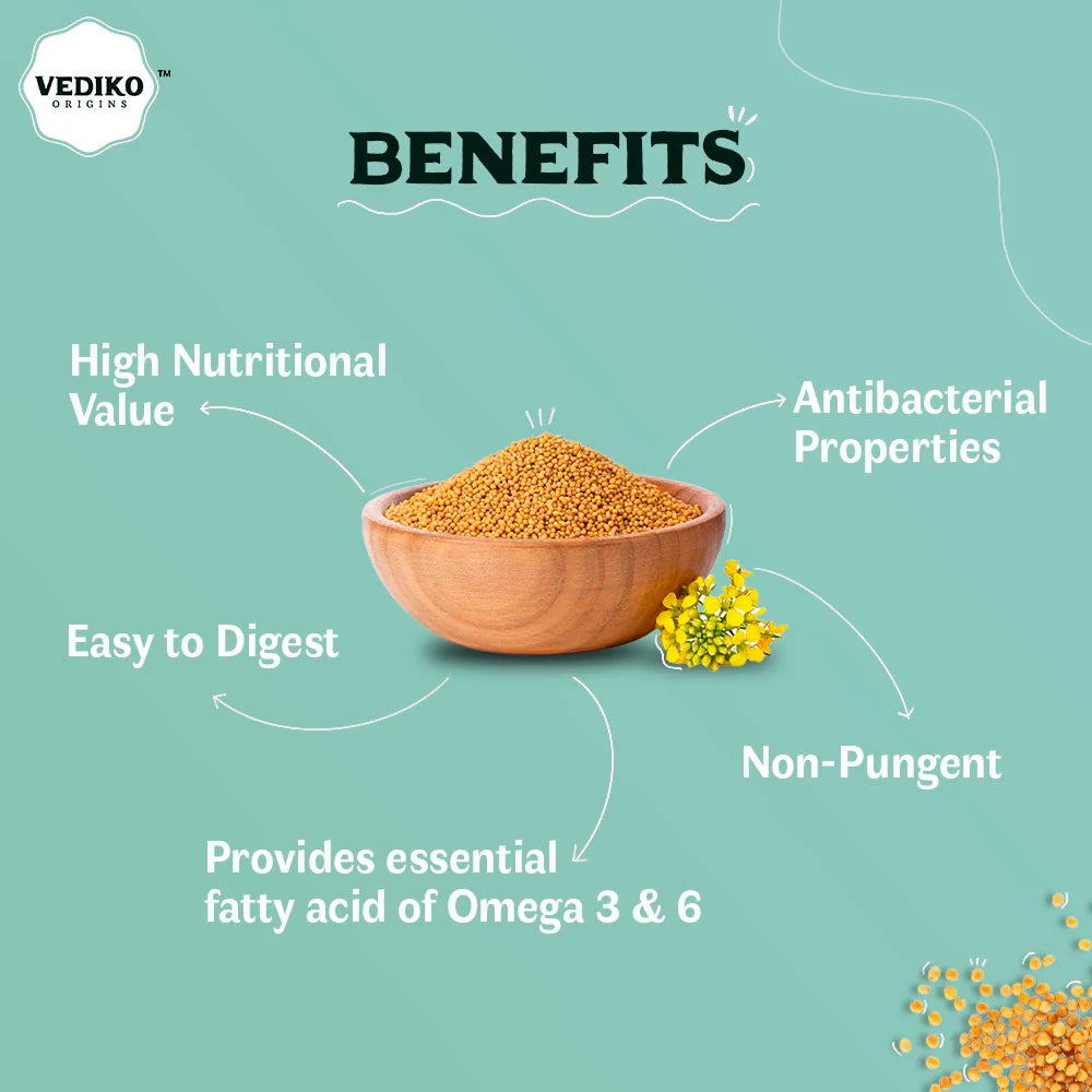 Yellow Mustard Oil | Cold Pressed – Vediko – 1000ml