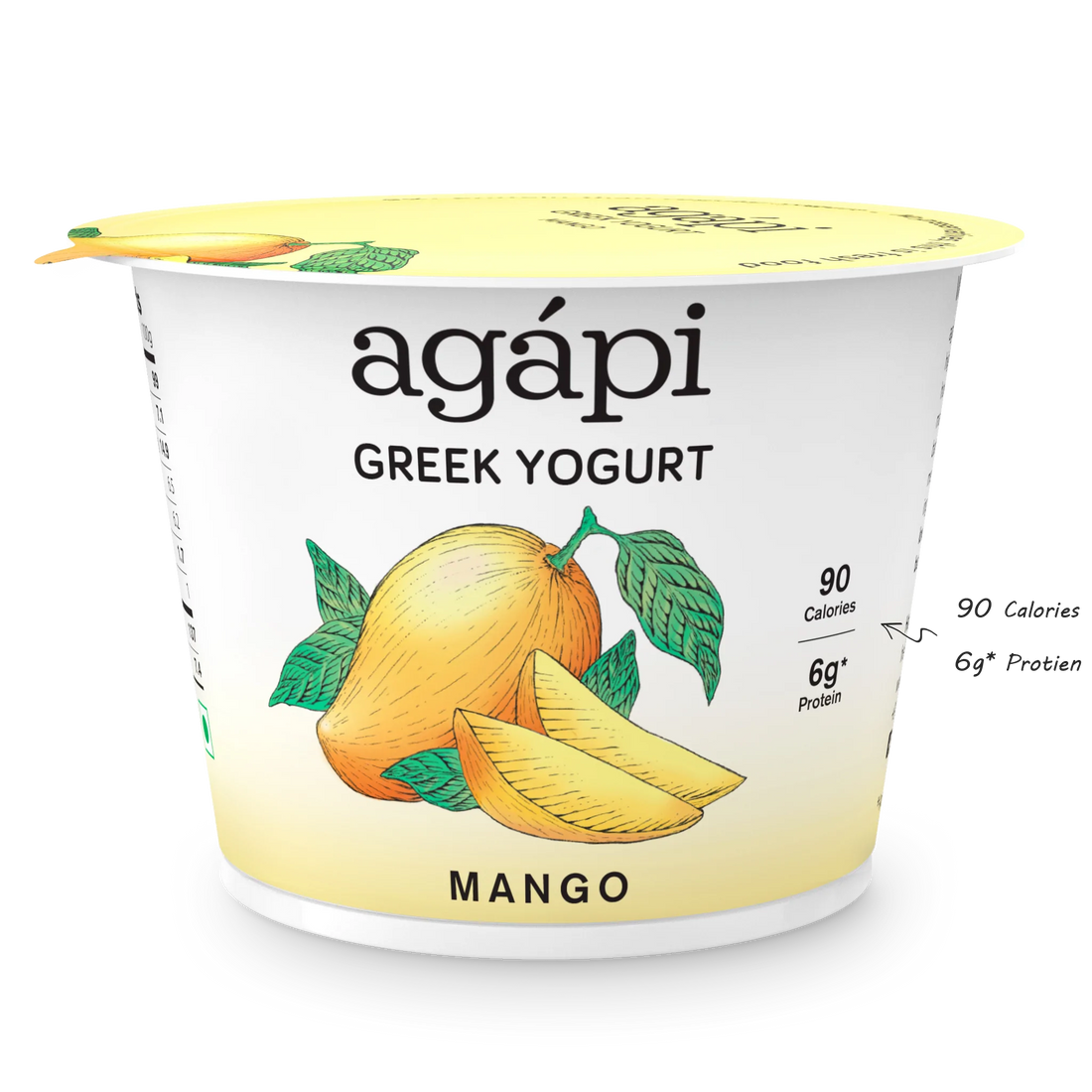 Yogurt | Mango Greek – High In Protein, Lowest Added Sugar, No Preservatives, No Colors & No Artificial Ingredients – Agapi – 90gm