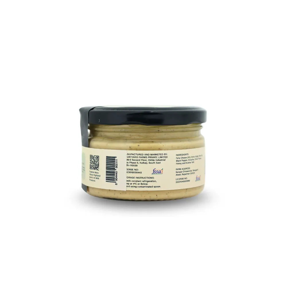 Spread | Feta Spread (Sriracha) -Made With A2 Cow Milk-No Added Sugar and No Preservatives– Highland Farms – 200gm