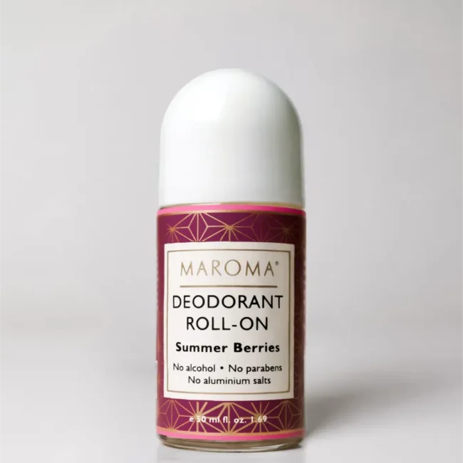 Roll On | Summer Berries Deodorant - Vegan -Dry & Dehydrated Skin, Normal Skin -No Alcohol, No Parabens, No Aluminium Salts - Maroma - 50ml