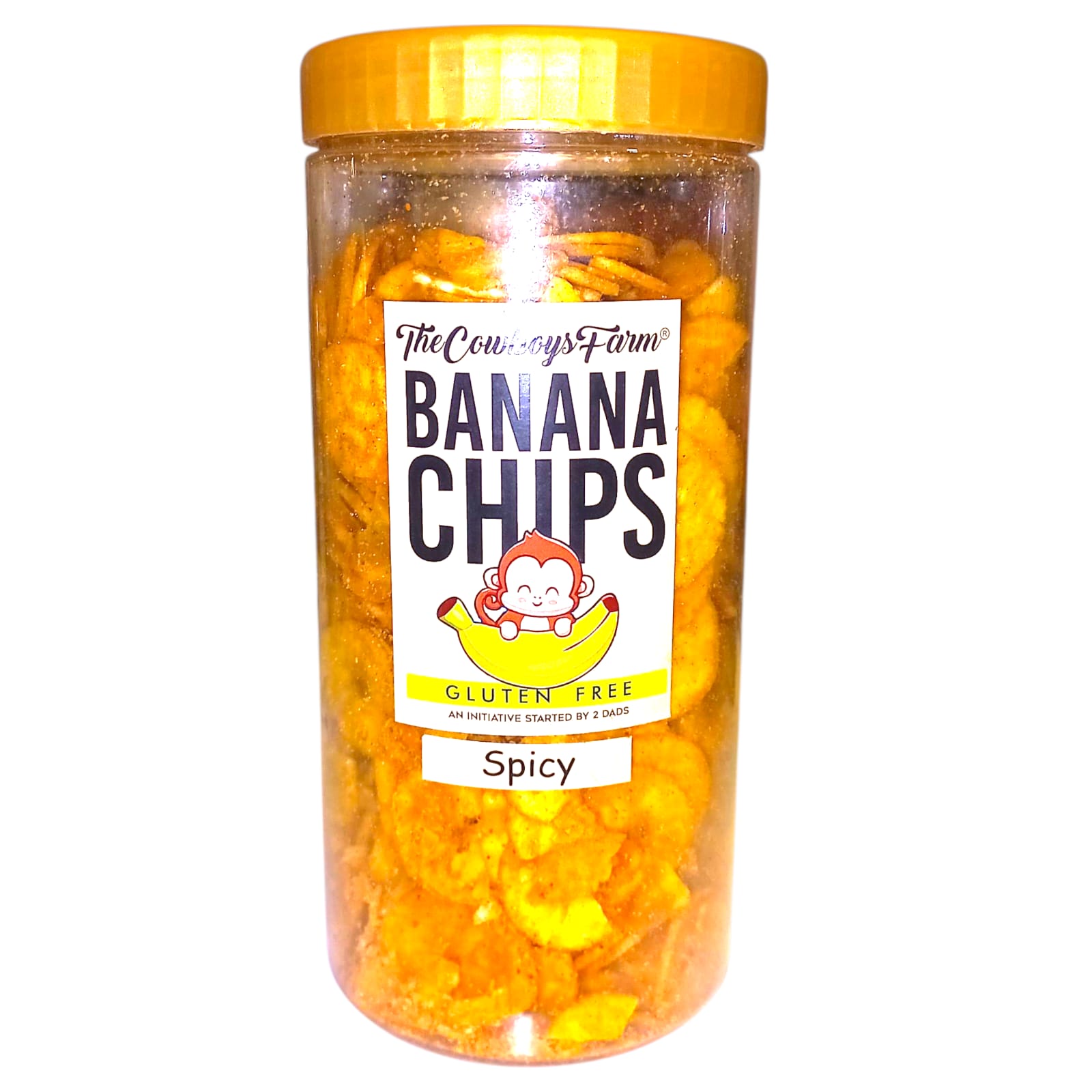Banana Chips | (Spicy) - Gluten Free, No Onion, No Garlic & No Added Preservatives - The Cow Boys Farm – 200gm