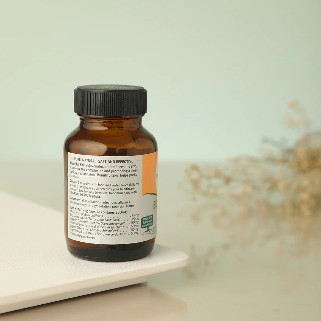 Beautiful Skin Capsules - Healthy Skin - Organic India - 60 Capsules