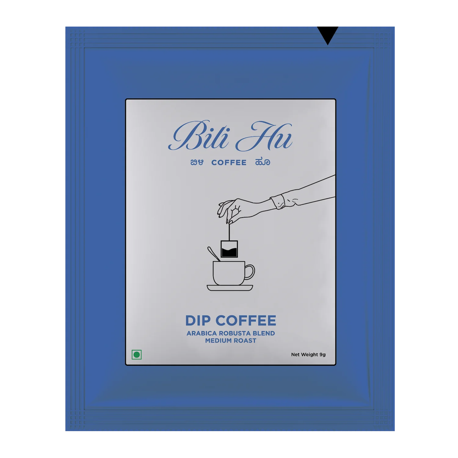 Coffee | Hot Coffee Dip Bags - Arabica Robusta Blend - Medium Roast - Bili Hu - 9gm - 1 sachet