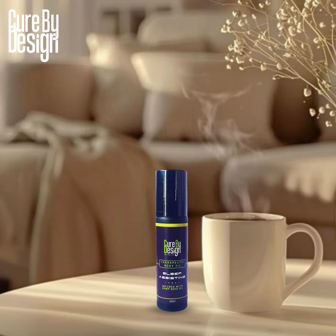 Body Oil | Theraputic Body Oil (Sleep Assisting) - Infused With Hemp Seed Oil - Cure By Design - 10ml