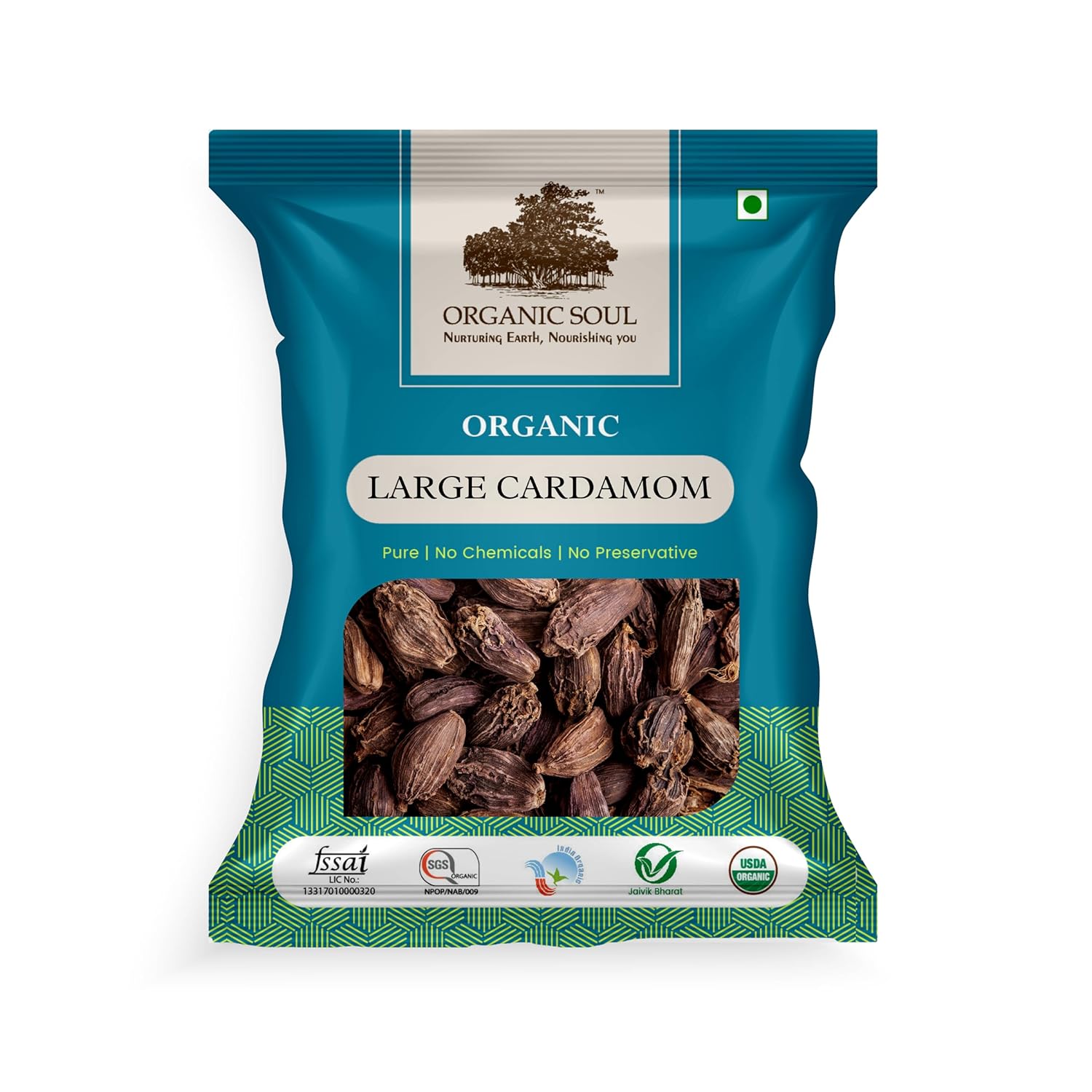 Cardamom | Large – USDA Organic – No Chemical & No Added Preservatives – Organic Soul – 200gm